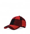 WOOLRICH ROOD ZWART CHECK BASEBALL CAP