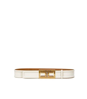 ELISABETTA FRANCHI BUTTER GÜRTEL MIT LOGO SCHNALLE