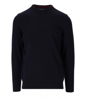 BARBOUR HARROW NAVY BLUE CREWNECK JUMPER