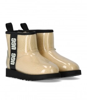 UGG CLASSIC CLEAR MINI IVOOR ZWART LAARS