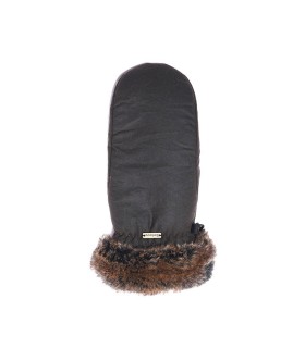 GUANTI CON ECO PELLICCIA VERDE OLIVA BARBOUR