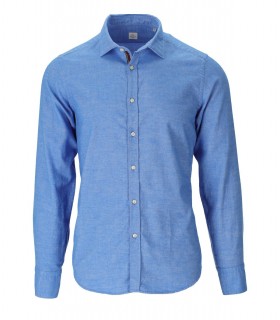 GMF 965 HELLBLAUES HEMD MIT DENIM EFFEKT