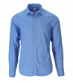 GMF 965 HELLBLAUES HEMD MIT DENIM EFFEKT