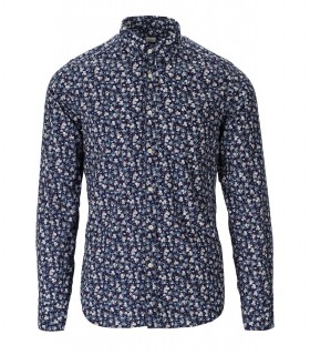 GMF 965 BLAUES HEMD MIT BLUMEN