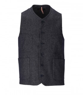 SANTANIELLO SILENE BLUE DENIM EFFECT VEST