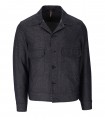 SANTANIELLO BLAUW DENIM EFFECT OVERSHIRT