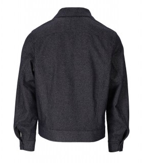 SANTANIELLO BLAUW DENIM EFFECT OVERSHIRT