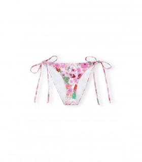 GANNI ROSA BADESLIP MIT BLUMEN