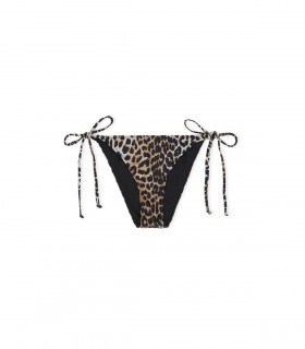 GANNI LEOPARD-PRINT BIKINI BOTTOM