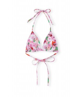 GANNI ROSA BIKINIOBERTEIL MIT BLUMEN