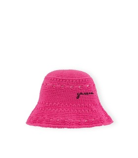 SOMBRERO CROCHET ROSA GANNI