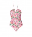 GANNI PINK FLORAL SWIMSUIT