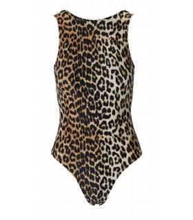 BAÑADOR ENTERO ESTAMPADO LEOPARDO GANNI