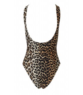 BAÑADOR ENTERO ESTAMPADO LEOPARDO GANNI