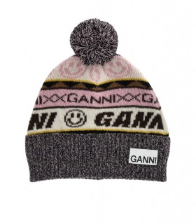 GANNI GRAPHIC MEHRFARBIGE MÜTZE