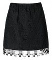FALDA JACQUARD CON PEDRERÍA NEGRA GANNI