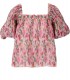 GANNI ROSA TOP MIT BLUMEN