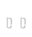 MARC JACOBS THE J MARC PAVÉ HOOPS SILVER EARRINGS