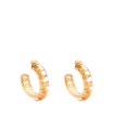 MARC JACOBS THE MONOGRAM HOOPS GOLD EARRINGS