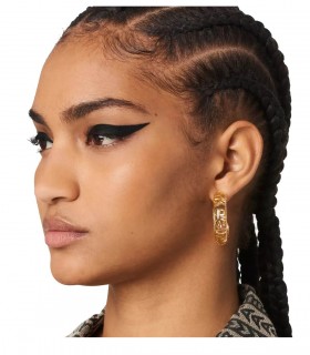 MARC JACOBS THE MONOGRAM HOOPS GOLD EARRINGS