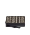 MARC JACOBS THE MONOGRAM JACQUARD CONTINENTAL BEIGE ZWART PORTEMONNEE