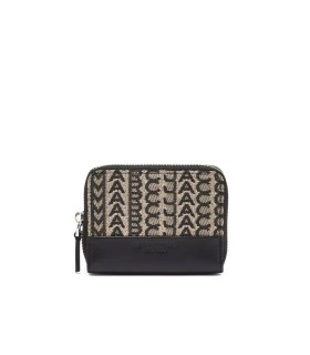 PORTAFOGLIO THE MONOGRAM ZIP AROUND BEIGE NERO MARC JACOBS