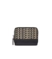 MARC JACOBS THE MONOGRAM ZIP AROUND BEIGE SCHWARZ BRIEFTASCHE