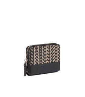 PORTAFOGLIO THE MONOGRAM ZIP AROUND BEIGE NERO MARC JACOBS