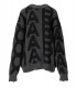 PULL À COL ROND THE MONOGRAM DISTRESSED GRIS NOIR MARC JACOBS