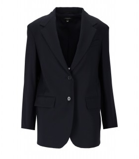 MAX MARA WEEKEND CECI BLUE SINGLE-BREASTRED JACKET