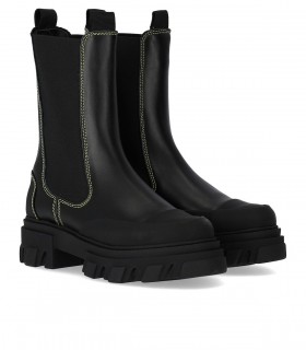 GANNI SCHWARZE CHELSEA STIEFELETTE