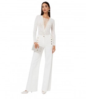 JEAN WIDE LEG IVOIRE ELISABETTA FRANCHI