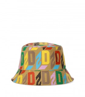 DSQUARED2 D2 MONOGRAM MULTICOLOR BUCKET HAT