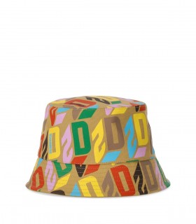 DSQUARED2 D2 MONOGRAM MEHRFARBIGER EIMER HUT