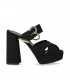 SANDALIA DE TACÓN NEGRA LOVE MOSCHINO