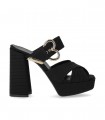 SANDALIA DE TACÓN NEGRA LOVE MOSCHINO