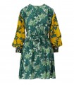 MAX MARA WEEKEND BAITA GROEN VEELKLEURIGE JURK
