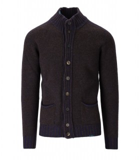 CARDIGAN CHESTER MARRON BLEU BOB