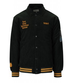 CARHARTT WIP LETTERMAN DARK GREEN JACKET