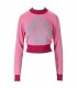 PULL CROP V-EMBLEM ROSE BLEU CLAIR VERSACE JEANS COUTURE