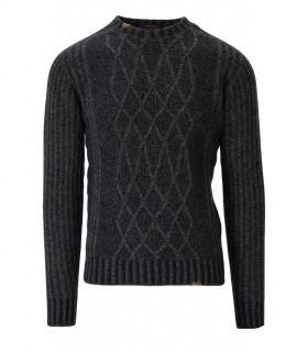 SUÉTER DE CUELLO REDONDO ALFIE GRIS ANTRACITA AZUL BOB