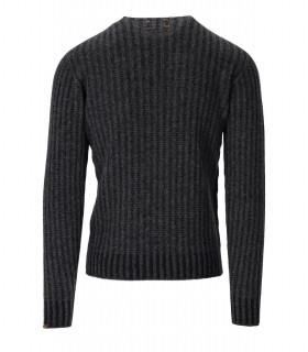 SUÉTER DE CUELLO REDONDO ALFIE GRIS ANTRACITA AZUL BOB