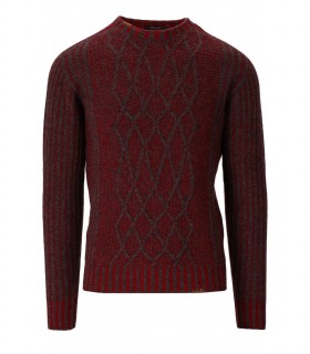 SUÉTER DE CUELLO REDONDO ALFIE ROJO GRIS ANTRACITA BOB