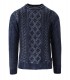 MAGLIONE GIROCOLLO BRUSH BLU BOB