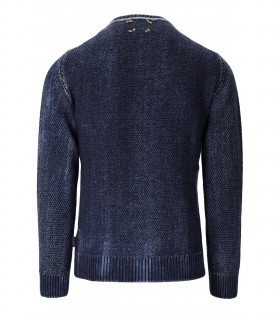 MAGLIONE GIROCOLLO BRUSH BLU BOB
