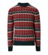 MAGLIONE GIROCOLLO RUMBLE VERDE ROSSO BOB