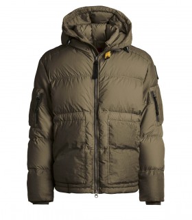 PARAJUMEPRS TOMCAT OLIVE GREEN HOODED DOWN JACKET