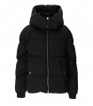 WOOLRICH ALSEA ZWART CROPPED DONSJAS MET CAPUCHON