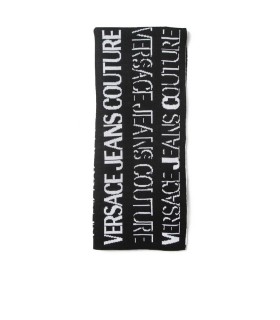ÉCHARPE ALLOVER LOGO NOIR BLANC VERSACE JEANS COUTURE
