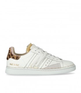 BASKETS STRIPELESS ULTIMATE BLANC ANIMALIER HIDNANDER